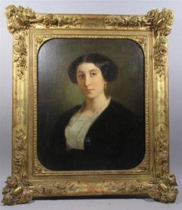 LAGIER Eugène 1817-1892,Portrait de dame de qualité à la boucle d'oreille ,1853,Loizillon 2019-03-30