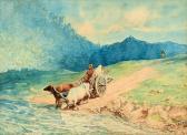 LAGORIO Leon Felixowitsch 1827-1905,Caravane au bord dune rivière.,1861,Coutau-Begarie 2013-05-23