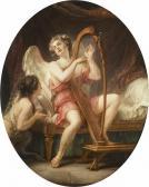 LAGRENEE Jean Jacques, Jeune 1739-1821,Harfespielender Engel,Hampel DE 2020-04-02