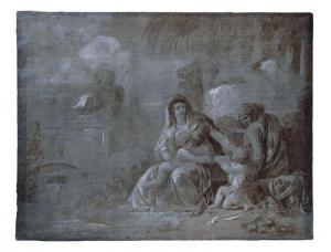 LAGRENEE Louis Jean François 1725-1805,La Sainte Famille avec sainte Elisabeth et,Millon & Associés 2020-10-30