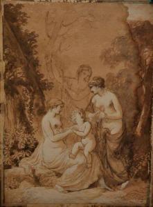 LAGRENEE Louis Jean François 1725-1805,Trois femmes et un enfant dans un sous-bois,EVE FR 2023-02-23
