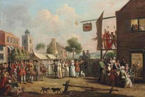 LAGUERRE John 1688-1748,A fair, with a crowd gathered in a square by the R,Christie's GB 2015-09-08