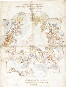 LAGUERRE Louis 1663-1721,DESIGN FOR A CEILING DECORATION: GODS AND VIRTUES,Sotheby's GB 2019-07-03