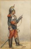 LAHALLE Charles D. Oscar 1832-1909,Study of a soldier standing full-length,Rosebery's GB 2017-06-28