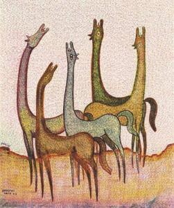 LAHSSINI Saad 1959,animaux mythiques,2004,Compagnie Marocaine des Oeuvres et Objets d'Art 2007-06-29