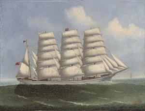 LAI FONG OF CALCUTTA,The four-masted barque Beechbank under full sail,1898,Christie's 2007-05-16