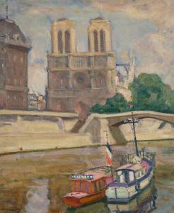 LAKOWSKIJ Arnold Borisovic 1880-1937,View of Notre Dame,Sotheby's GB 2023-06-21
