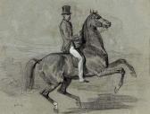 LALAISSE Hippolyte 1812-1884,Élégant cavalier de profil,Piasa FR 2008-12-01