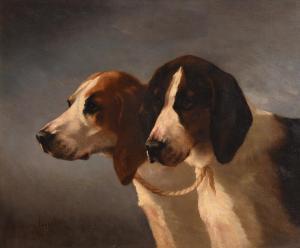 LALANDE Louise 1834-1890,Two Pointers,1884,Morgan O'Driscoll IE 2015-07-06
