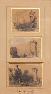 LALANNE Maxime 1827-1886,Trois études de ruines,Morand FR 2017-05-12