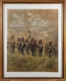 LALAUZE Alphonse 1872-1936,Les grenadiers en marche sur le champ de bataille,Osenat FR 2022-06-25