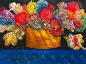 LALIBERTE Norman 1925-2021,Untitled (Spring Bouquet),1990,Lando Art Auction CA 2024-02-25