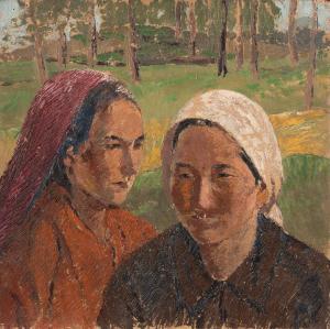 LALIT MOHAN Sen 1898-1954,Femmes au fichu,Ader FR 2023-10-27