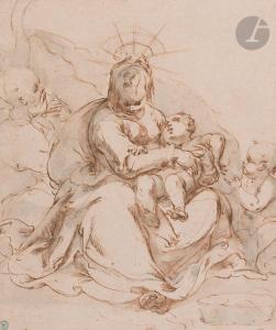 LALLEMANT Georges 1575-1636,Sainte Famille avec saint Jean-Baptiste,Ader FR 2023-03-23