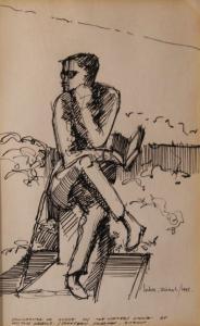 Lalor Brian,SCULPTURE OF JOYCE ON THE WRITERS GRAVE BY HILTON ,1985,De Veres Art Auctions 2021-12-09
