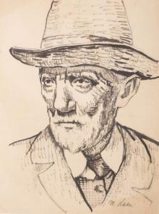 LAM Wladyslaw 1893-1984,Mężczyzna w kapeluszu,Sopocki Dom Aukcjny PL 2023-06-24