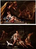 LAMA Giovan Battista 1673-1748,Coppia di soggetti mitologici Venere nella fucina ,Finarte 2007-11-27