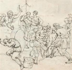 LAMARRA Francesco 1710-1780,The martyrdom of Diogenes,1710,Galerie Koller CH 2009-09-14