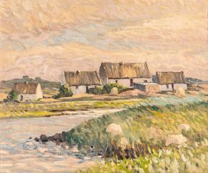 LAMB Charles Vincent 1893-1964,Cottages at Carraroe, Connemara,Bonhams GB 2023-11-28