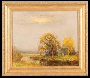 LAMB Frederick Mortimer 1861-1936,landscape with water in the horizon,Cobbs US 2022-04-30