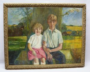 LAMBE Philip,Portrait of Boy and Girl,David Duggleby Limited GB 2016-12-10