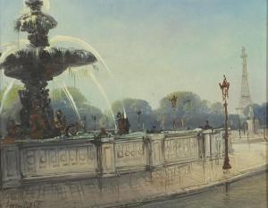 LAMBERT A 1900,Water font before the Eiffel Tower,Eastbourne GB 2020-07-29