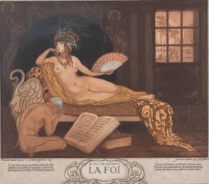 LAMBERT Andre,La Foi (Planche issue de la série Les Trois Vertue,1920,Christie's 2013-04-25