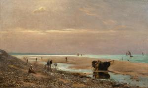 LAMBERT Antoine Eugène 1824-1903,Côte Normande,1876,Hindman US 2019-05-23