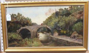 Lambert B 1900-1969,View of a Bridge,Tooveys Auction GB 2016-05-18