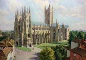 LAMBERT BELL W,View of Canterbury Cathedral as view from the roof,Canterbury Auction GB 2013-12-06