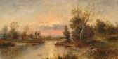 LAMBERT Bradford 1800-1800,River landscape at dusk,Bonhams GB 2004-06-08