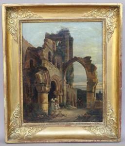 LAMBERT E 1900,L'attaque dans les ruines de l'église,1825,Auxerre Enchères FR 2020-09-06