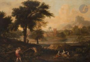 LAMBERT George 1700-1765,Paysage avec des bûcherons,Ader FR 2023-11-21