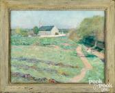 LAMBERT JR JOHN 1861-1907,landscape with church,Pook & Pook US 2022-10-06