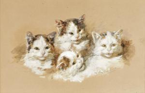 LAMBERT Louis Eugene 1825-1900,Four kittens,Palais Dorotheum AT 2024-03-28