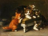 LAMBERT Louis Eugene 1825-1900,Kittens Playing,Weschler's US 2015-09-18