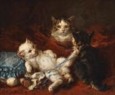 LAMBERT Louis Eugene 1825-1900,Spielende junge Kätzchen,Palais Dorotheum AT 2023-06-26