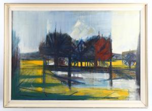 LAMBERT Paul 1910-1970,abstract landscape,1970,Burstow and Hewett GB 2022-07-21