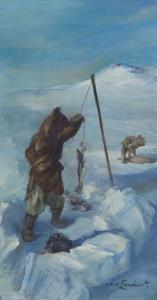 LAMBERT Theodore Roosevelt 1905-1960,Inuit fishermen,John Moran Auctioneers US 2019-04-09