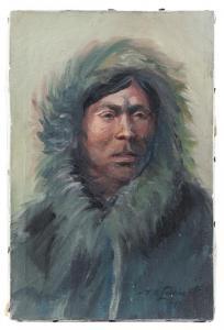 LAMBERT Theodore Roosevelt 1905-1960,Inuit man in fur parka,1945,John Moran Auctioneers 2018-10-23