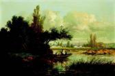 LAMBINET Emile Charles 1815-1877,Les barques,Aguttes FR 2012-10-15