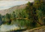 LAMBINET Emile Charles 1815-1877,Paysage au lac,1858,Bailleul Nentas FR 2008-03-24