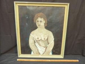 LAMBRÉ Sylvain 1889-1958,Portrait d\’une femme dénudée,VanDerKindere BE 2020-09-22