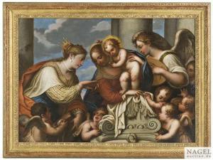 LAMBRANZI GIOVANNI BATTISTA 1600-1600,The Mystic Marriage of Saint Catherine,Nagel DE 2012-10-10