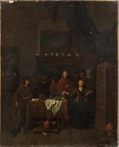 LAMBRECHTS Jan Baptist 1680-1731,An interior scene with figures dining,Bonhams GB 2024-04-10