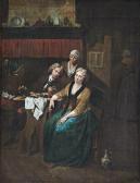 LAMBRECHTS Jan Baptist 1680-1731,Elõkelõ társaság,Nagyhazi galeria HU 2013-12-11