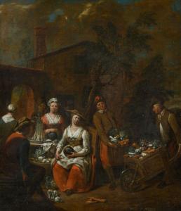 LAMBRECHTS Jan Baptist 1680-1731,Scène de marché,Daguerre FR 2024-02-02