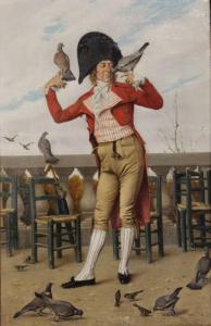 LAMBRON DES PILTIERES Albert A 1836,L'homme aux pigeons,1836,Ruellan FR 2017-04-08