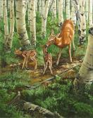 LAMBSON Hayden 1948,Deer in forest,Bonhams GB 2009-10-18