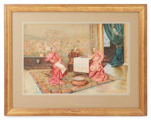 LAMESI Temistocle 1870-1957,The Chess Game,New Orleans Auction US 2024-01-24